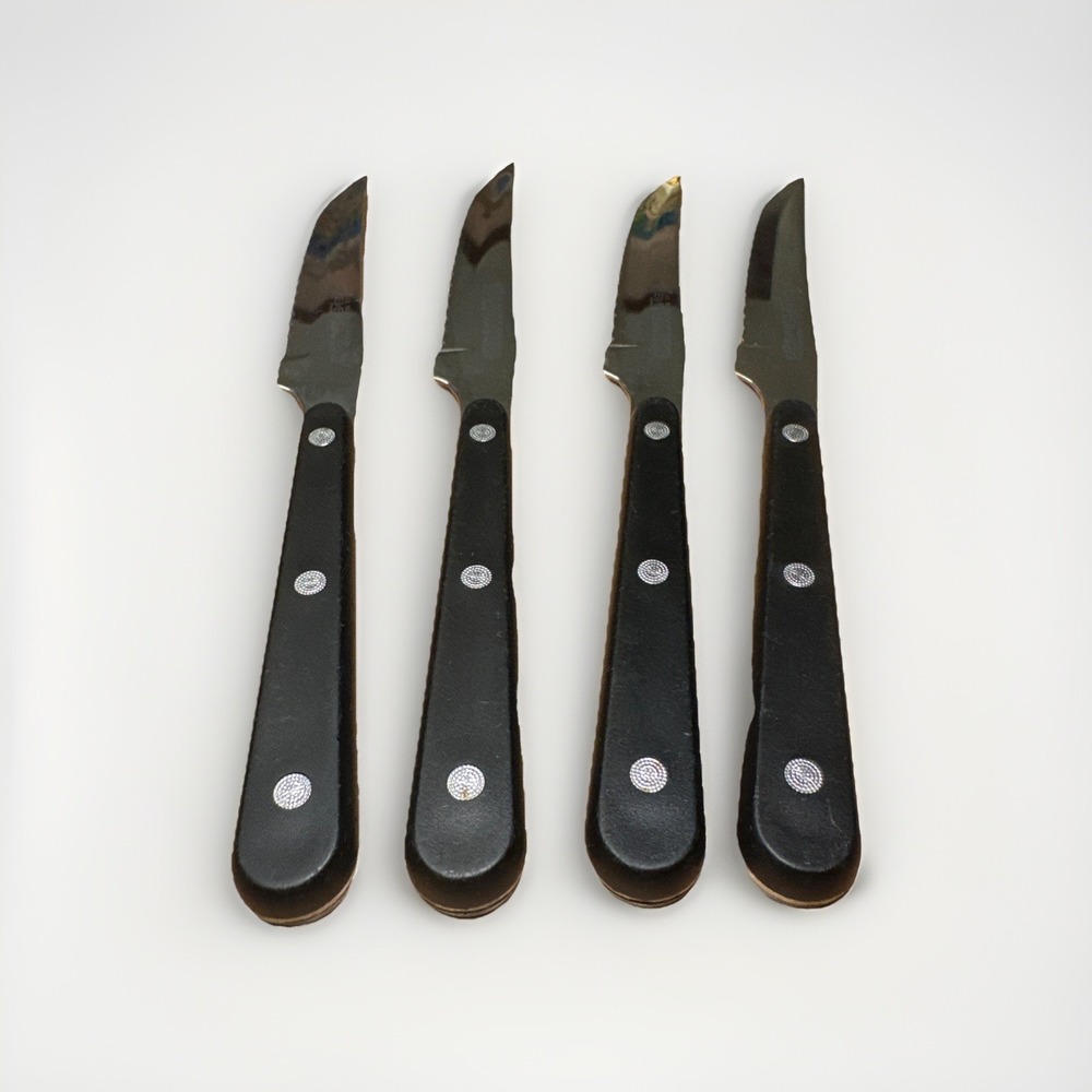 J.A. Henkels International Ever Sharp (4) Scalloped Blade Steak Knife‎ JAPAN VTG